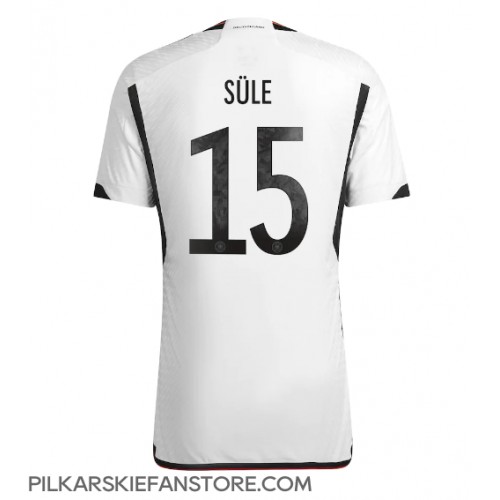 Tanie Strój piłkarski Niemcy Niklas Sule #15 Koszulka Podstawowej MŚ 2022 Krótkie Rękawy